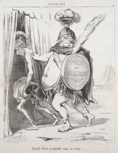 Achilles zieht sich in sein Zelt zurück von Honoré Daumier
