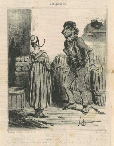 Ah! Fouchtrra! ... Meine Frau ... von Honoré Daumier