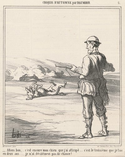 Na gut ... es ist wieder mein Hund ... von Honoré Daumier