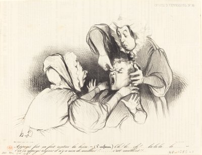 Drücken Sie fest, es drückt die Beule hinein... von Honoré Daumier