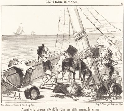 Nachdem er die unglückliche Idee hatte, ... aufs Meer zu gehen von Honoré Daumier