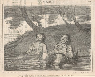 Nachdem ... einen Weg gefunden, den Sommer angenehm zu verbringen von Honoré Daumier