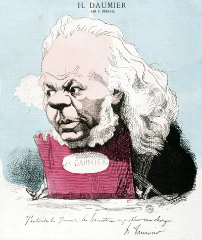 Karikatur von Honore Daumier (1808-1879), französischer Graveur, Maler und Bildhauer. Gravur von P. Bernais. Maße: 33x30cm. Arbaud Museum. von Honoré Daumier