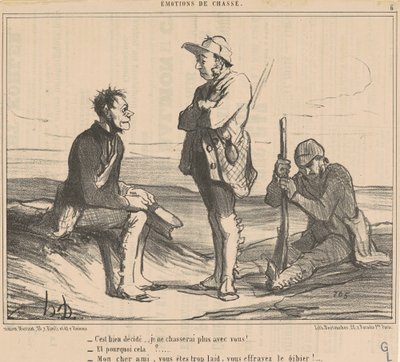 Es ist entschieden ... Ich werde nicht mehr mit euch jagen! ... von Honoré Daumier