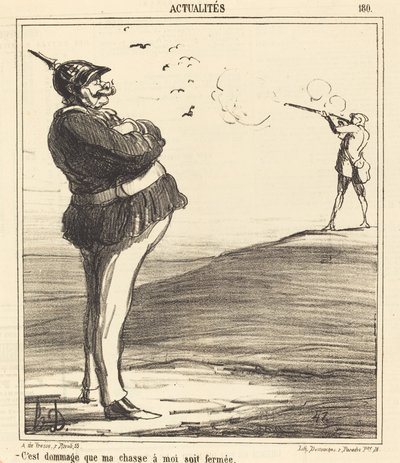 Es ist schade, dass meine Jagd geschlossen ist von Honoré Daumier