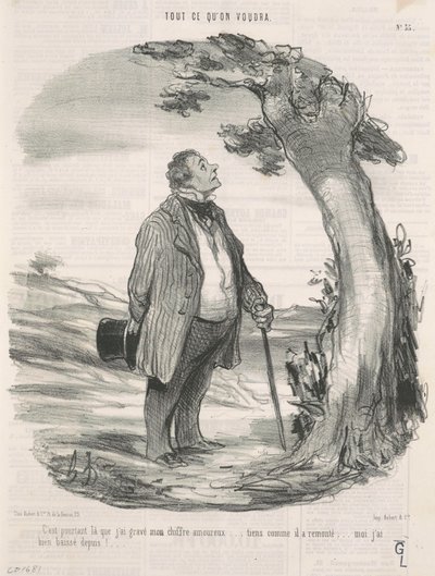 Es ist doch da, wo ich mein Zeichen eingraviert habe ... von Honoré Daumier
