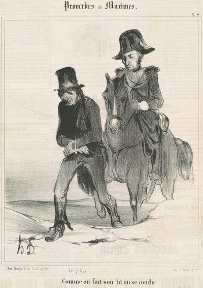 Wie man sich bettet, so liegt man von Honoré Daumier
