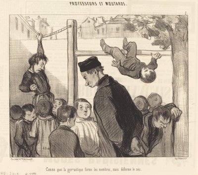 Wie Gymnastik die Glieder formt von Honoré Daumier