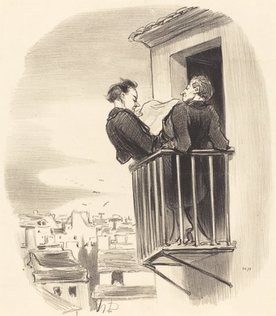 Wie man den spanischen Balkon in Paris versteht von Honoré Daumier