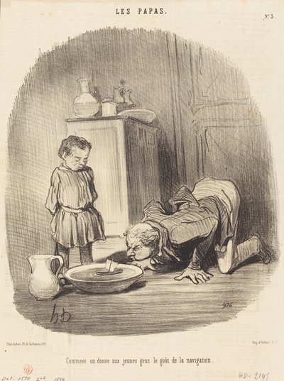 Wie man... die Lust zur Schifffahrt weckt von Honoré Daumier