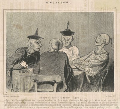 Wie man seine Abende in China verbringt von Honoré Daumier