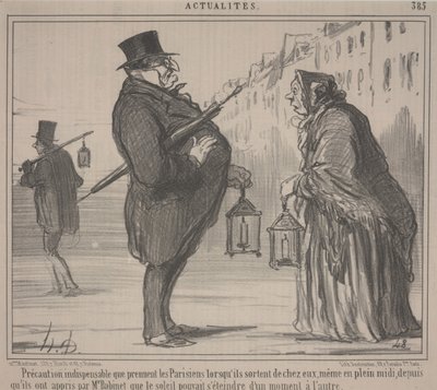 Aktuelle Ereignisse, Nr. 385: Wesentliche Vorsichtsmaßnahme, Paris von Honoré Daumier