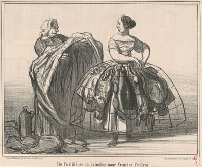Über den Nutzen des Reifrocks zur Steuerhinterziehung von Honoré Daumier