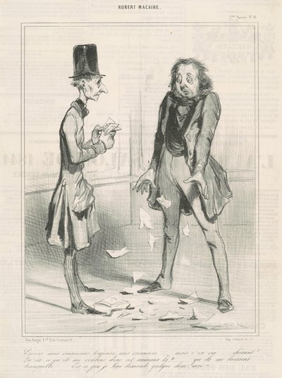 Noch meine Gläubiger, immer ... von Honoré Daumier