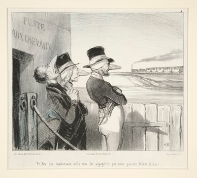 Und zu denken, dass jetzt alle Reisenden uns vor der Nase vorbeigehen! von Honoré Daumier
