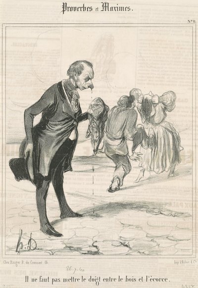 Man darf den Finger nicht hineinstecken ... von Honoré Daumier