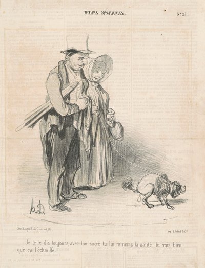Ich sage es dir immer, mit deinem Zucker ... von Honoré Daumier