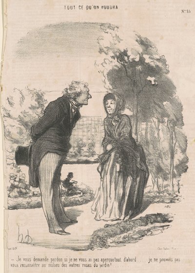Ich bitte um Verzeihung, wenn ich Sie nicht bemerkt habe ... von Honoré Daumier