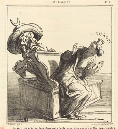 Ich bitte Sie, gehen Sie zurück in Ihre Kiste... von Honoré Daumier