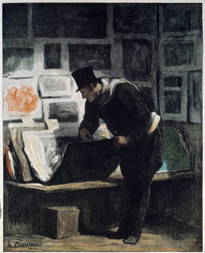 Der Druckliebhaber (Zeichnung von Honoré Daumier) von Honoré Daumier