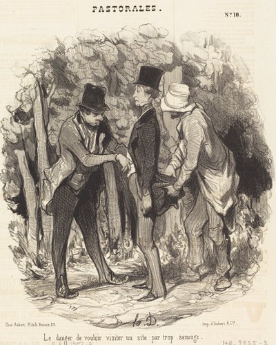 Die Gefahr... eine zu wilde Seite zu besuchen von Honoré Daumier