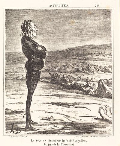 Der Traum des Erfinders des Nadelgewehrs... von Honoré Daumier