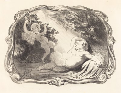 Der Schlaf des Endymion-Berryer von Honoré Daumier
