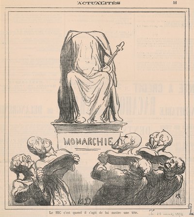 Das Problem ist, wenn es darum geht, ihm einen Kopf zu geben von Honoré Daumier