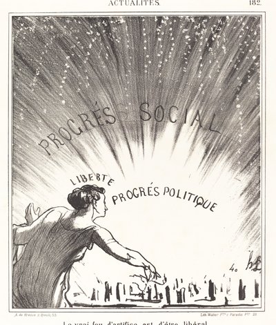 Das wahre Feuerwerk ist, großzügig zu sein von Honoré Daumier