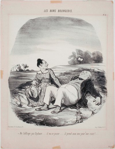 Die guten Bürger - Erschrecke sie nicht, Eudoxie von Honoré Daumier