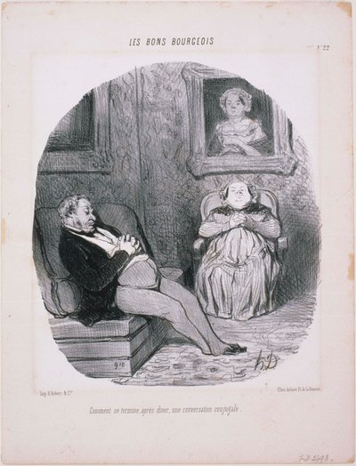 Die guten Bürger: Wie endet...Ein eheliches Gespräch von Honoré Daumier