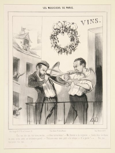 Die Musiker von Paris: Ton, ton, ton von Honoré Daumier