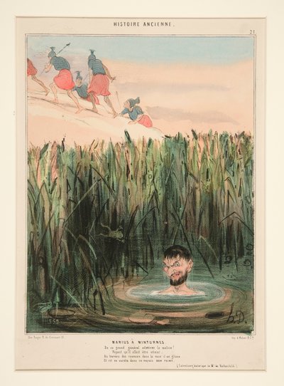 Marius in Minturnes. Bewundern Sie die Bosheit dieses großen Generals von Honoré Daumier