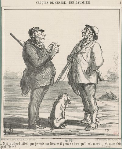 Ich zuerst, sobald ich einen Hasen sehe ... von Honoré Daumier