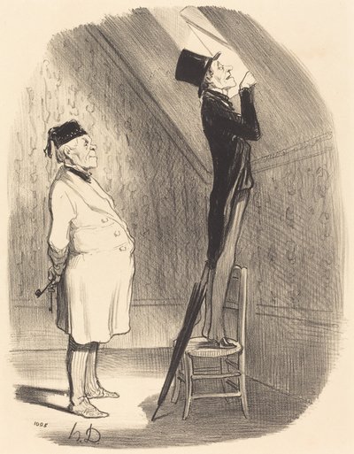 Oh! Was die Aussicht betrifft, finden Sie nichts Besseres als hier! von Honoré Daumier
