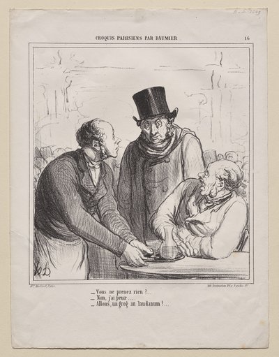 Pariser Skizzen, Platte 16: Du wirst nichts nehmen? von Honoré Daumier