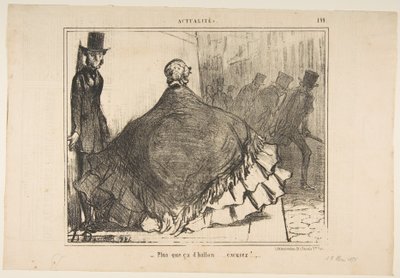 Plus que ça dballon...excusez!, aus Actualités, veröffentlicht in Le Charivari, Juni 13, 1855 von Honoré Daumier
