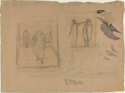 Szene in einem Justizpalast von Honoré Daumier