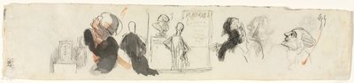 Skizzen verschiedener Figuren, drittes Viertel des 19. Jahrhunderts von Honoré Daumier