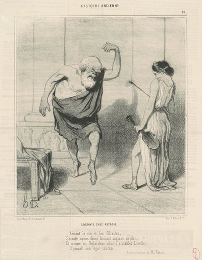 Sokrates bei Aspasia von Honoré Daumier