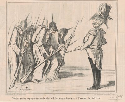 Russische Soldaten bereiten sich vor... von Honoré Daumier
