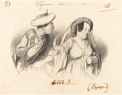 Sortez!... (Bajazet) von Honoré Daumier