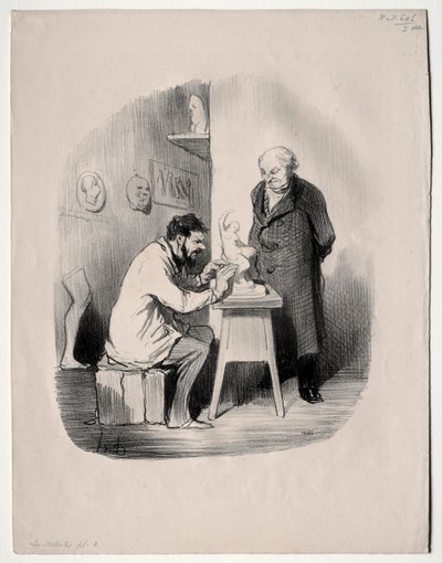 Die Künstler, Platte 2: Du musst mich eines Tages auf diese Weise modellieren von Honoré Daumier