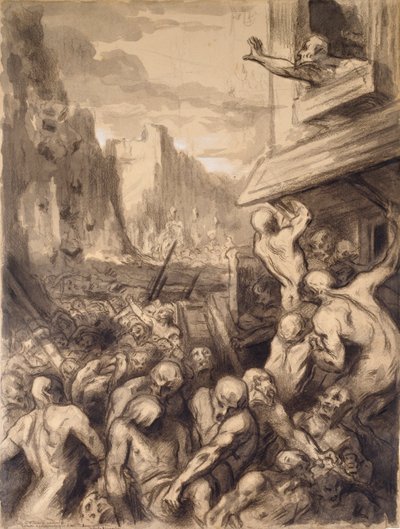 Die Zerstörung einer Stadt von Honoré Daumier
