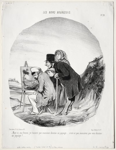 Der gute Bourgeois, Platte 23: Aber ja, mein Lieber, ich versichere Ihnen, dass dieser Herr zeichnet..., 184 von Honoré Daumier
