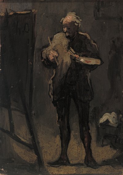 Der Maler vor seinem Gemälde von Honoré Daumier
