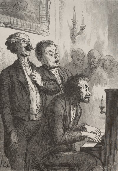 Die Sänger im Salon von Honoré Daumier