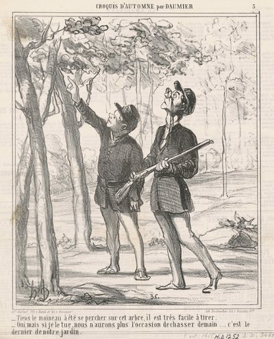 Schau, der Spatz ist weggeflogen von Honoré Daumier