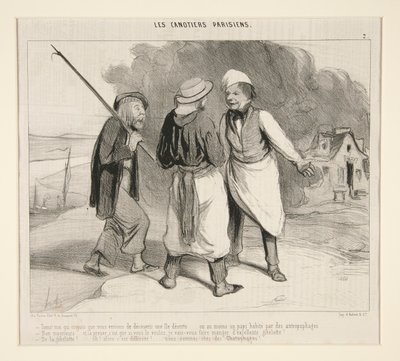 Tiens! Ich dachte, wir hätten eine unbewohnte Insel entdeckt von Honoré Daumier