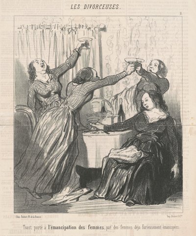 Trinkspruch auf die Emanzipation der Frauen von Honoré Daumier